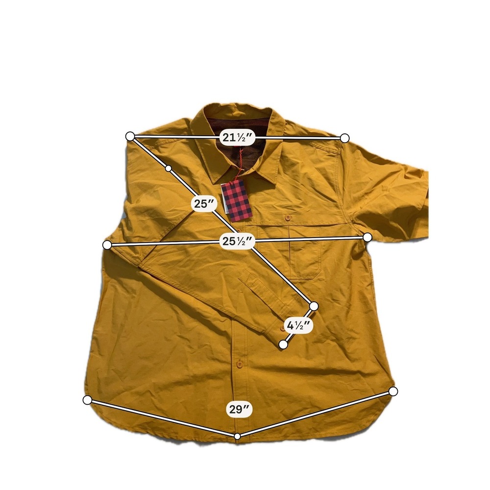 Woolrich Womens Mustard Yellow Utility Button Up Shirt L NWT - Picture 4 of 8
